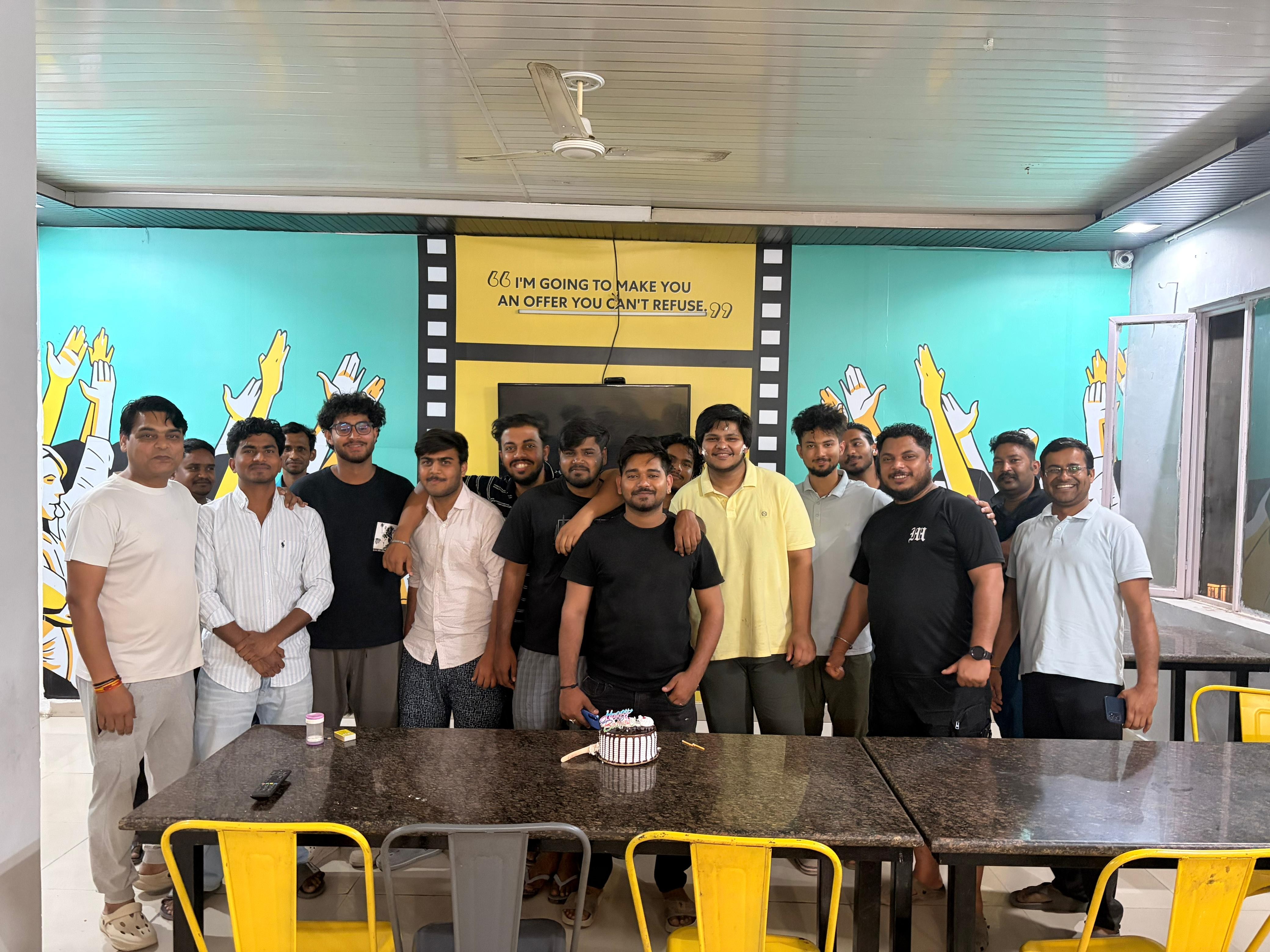 Students celebrating birthday at Stag House Hostels