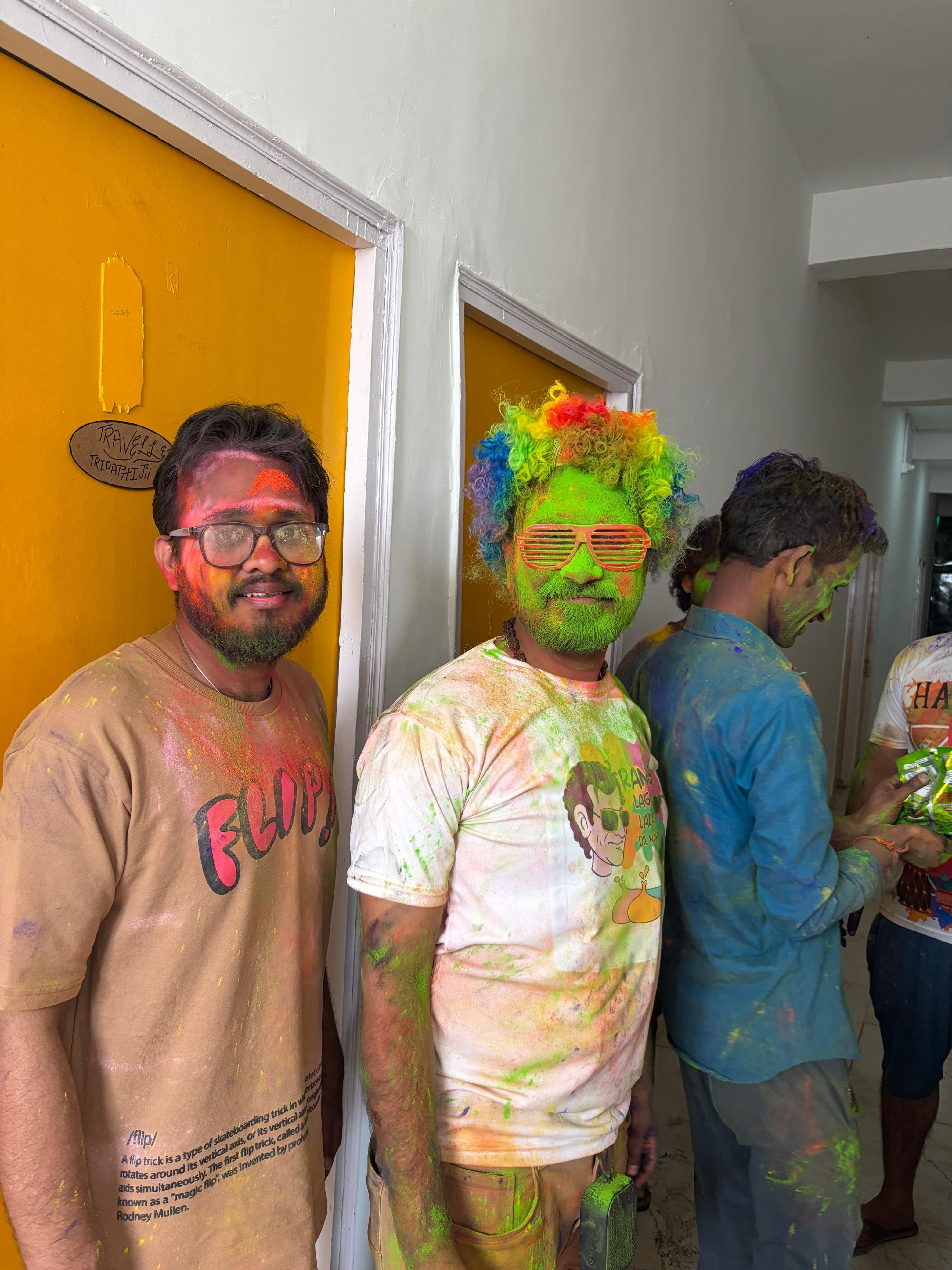 Holi celebration at Stag House Hostels