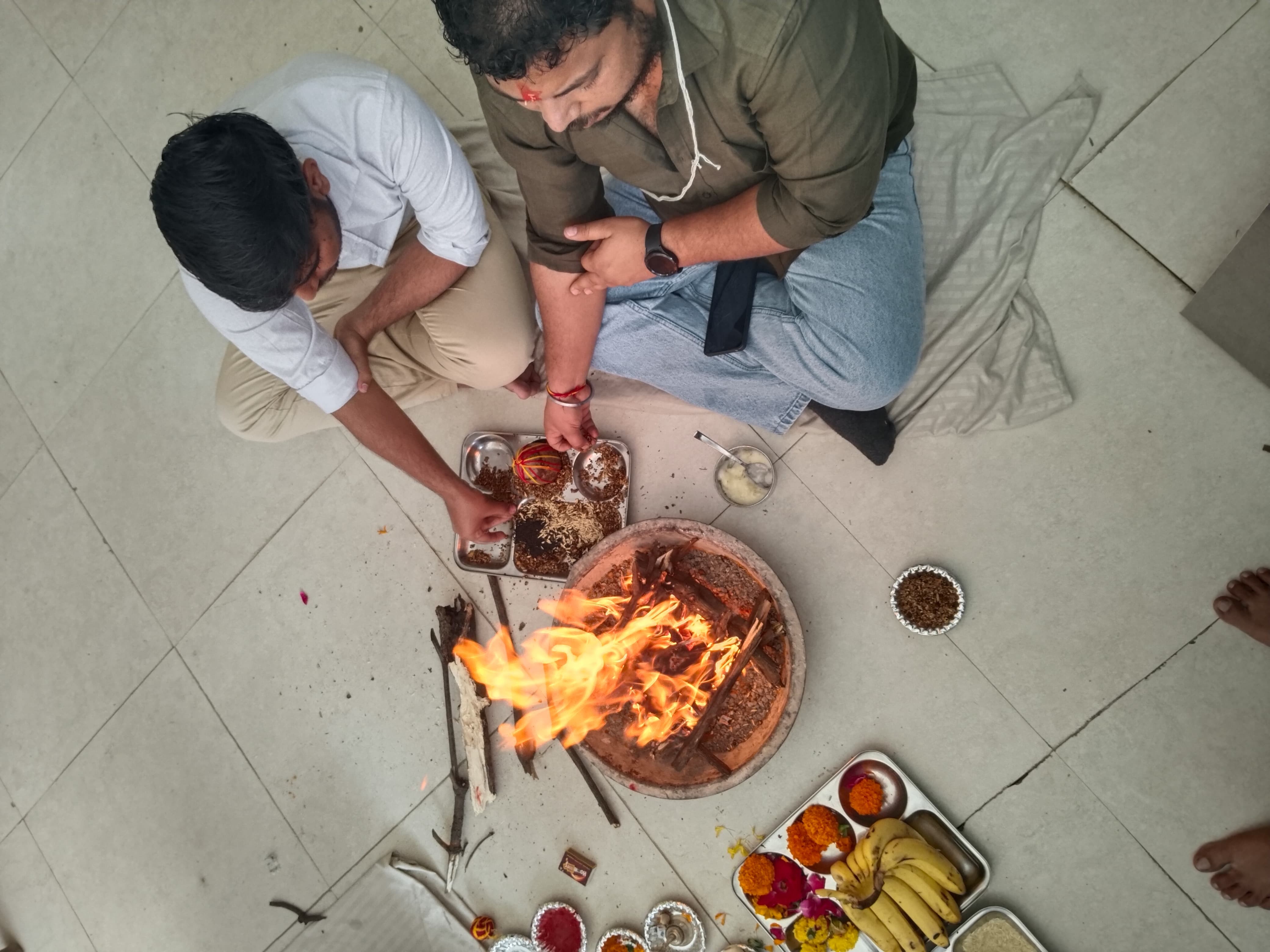Pooja event at Stag House Hostels