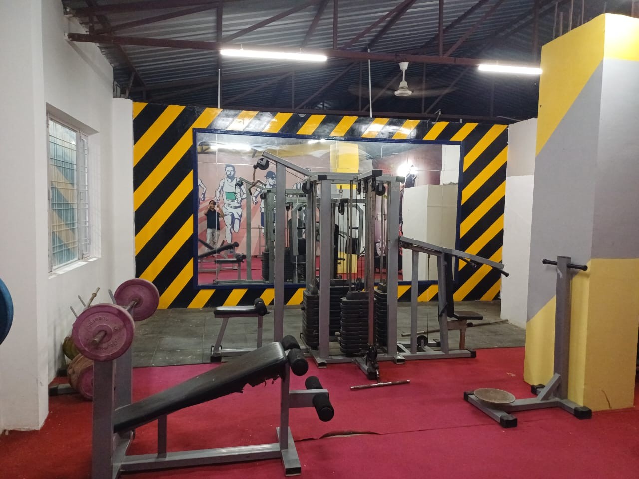 Gym equipment at Stag House Hostels